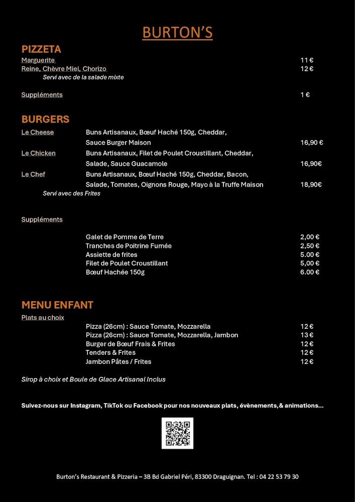 Burton's - Menu Image 2
